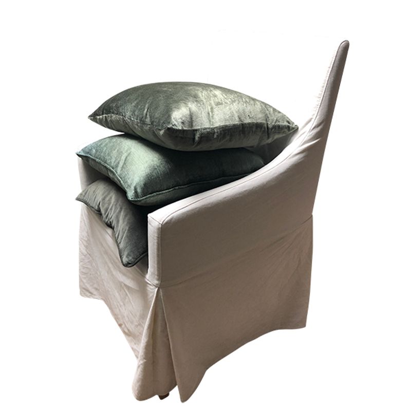 cushion cover shiny velvet Olive green