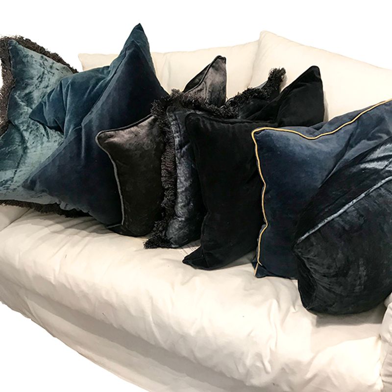 cushion cover matt Modern blue