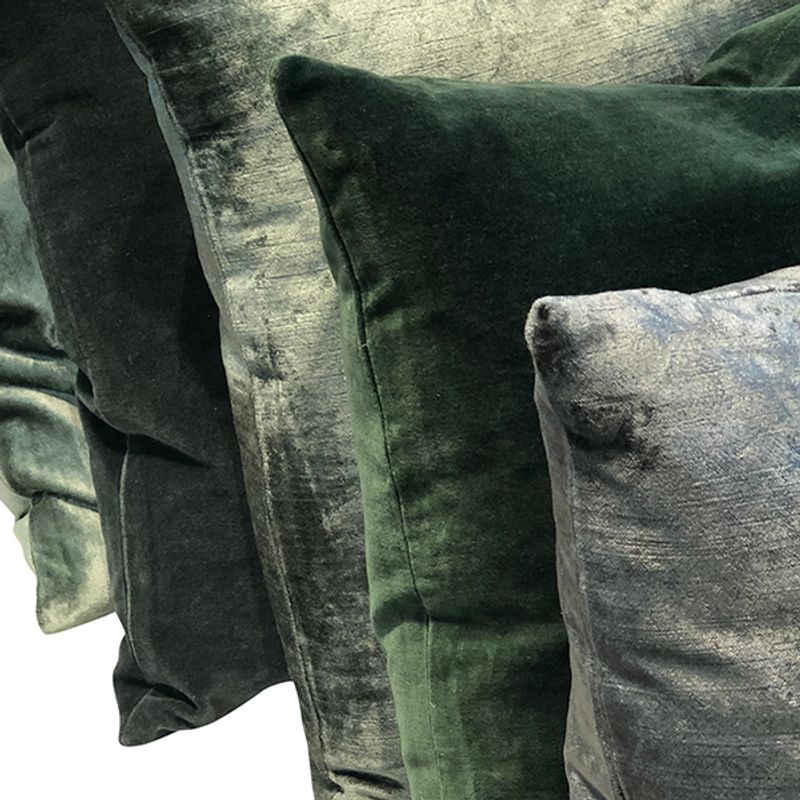 cushion cover shiny olive green
