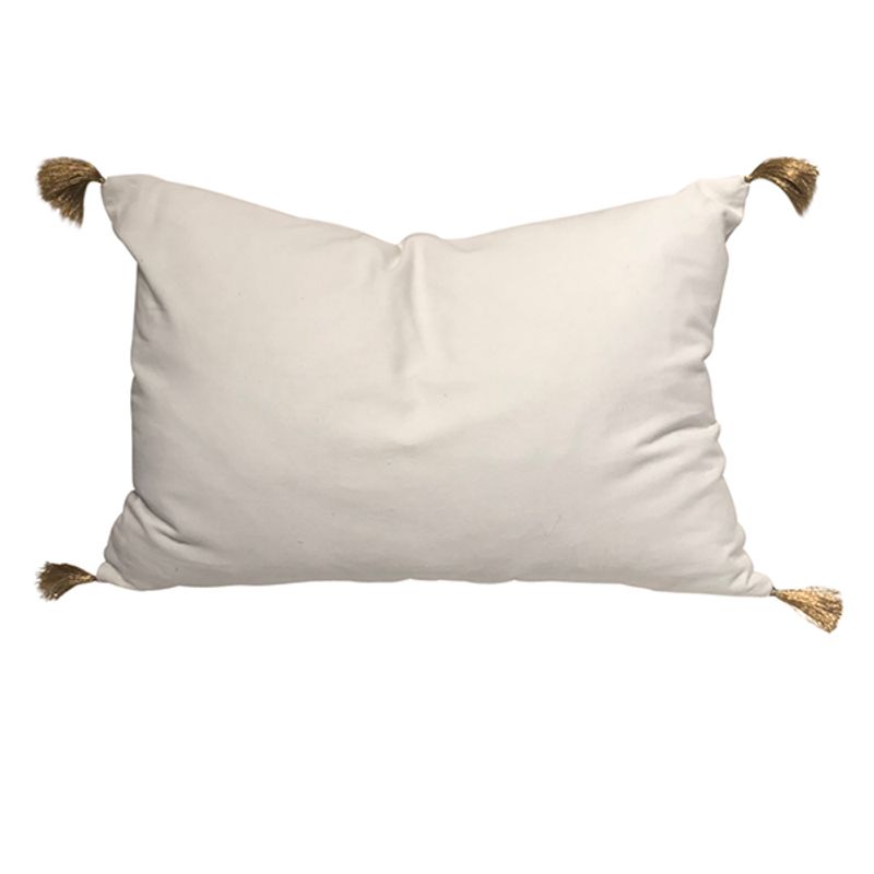 cushion cover Plain w/gold tassel