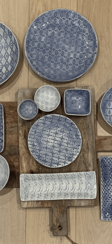 Ramekin Round Mixed Pattern Dark Blue