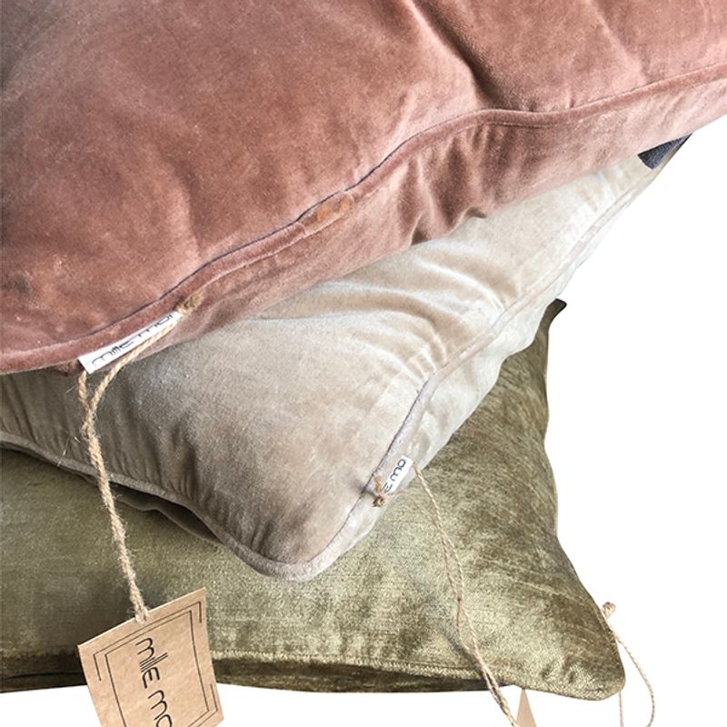 Cushion Cover Slub Velvet Decadent Green