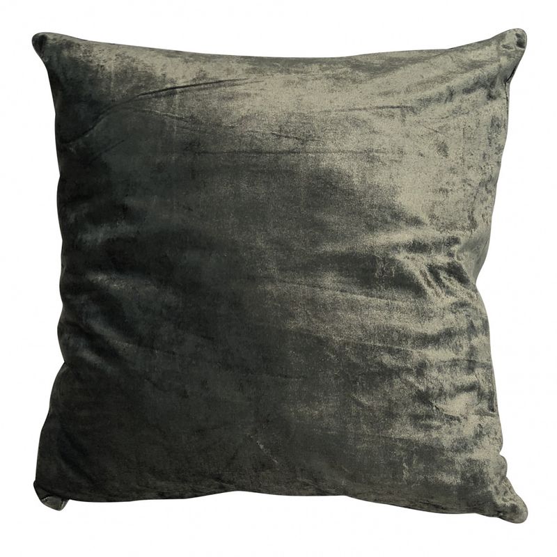cushion cover shiny velvet Olive green
