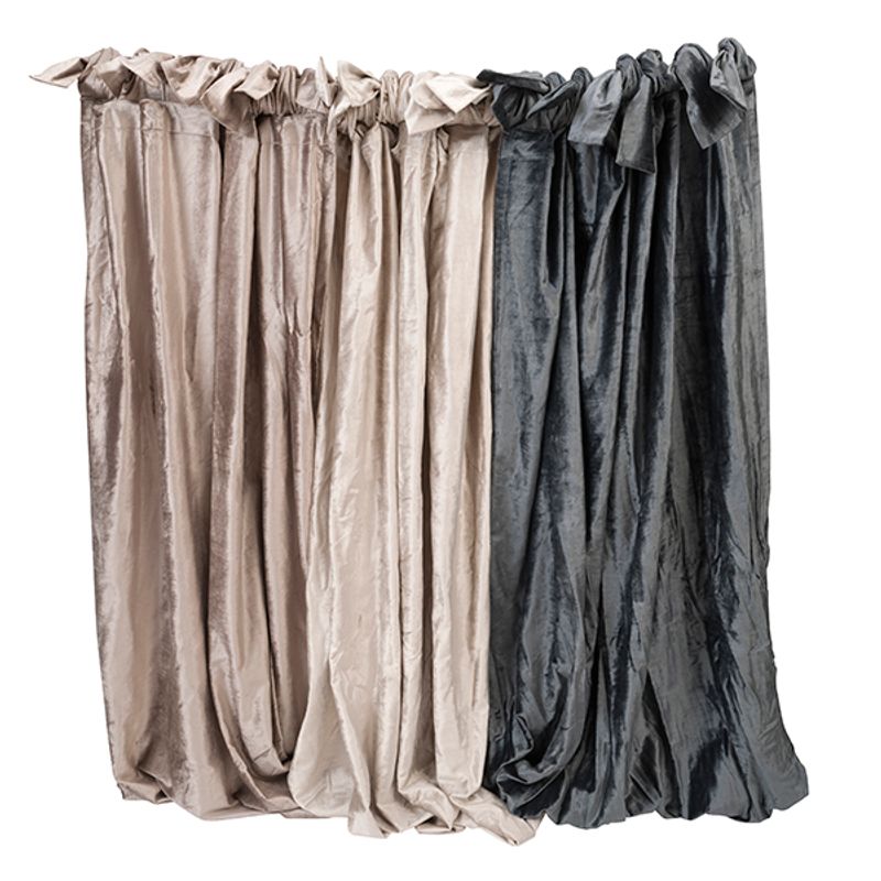 Gardin Shiny Velvet Midnight Blue