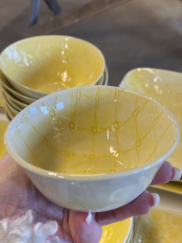 Ramekin Round Mixed Pattern Yellow 