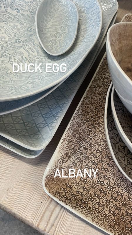 Etosha Mixed Pattern Extra Large Duck Egg 