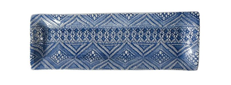 Utensil Long Skinny Mixed Pattern Dark Blue 