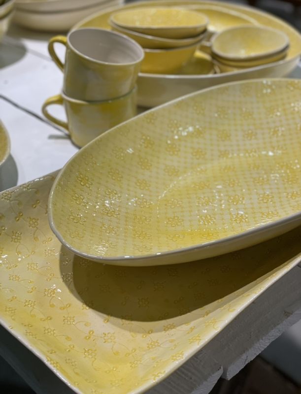 Side Plate Standard  Mixed Pattern Yellow